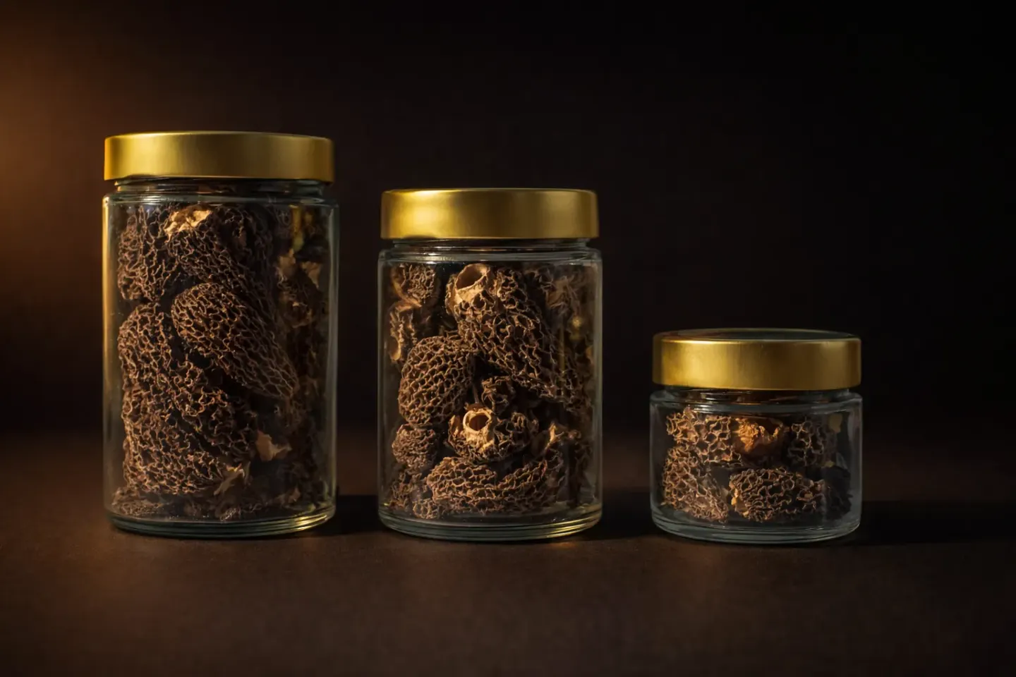 Pots de morilles de feu du Canada